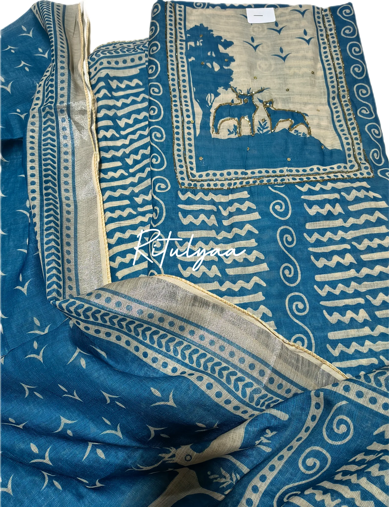 Printed Soft Cotton Suit view 2