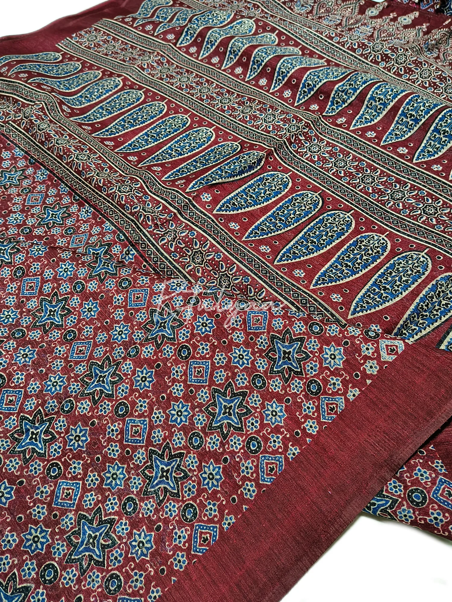 Ajrakh print sarees view 9