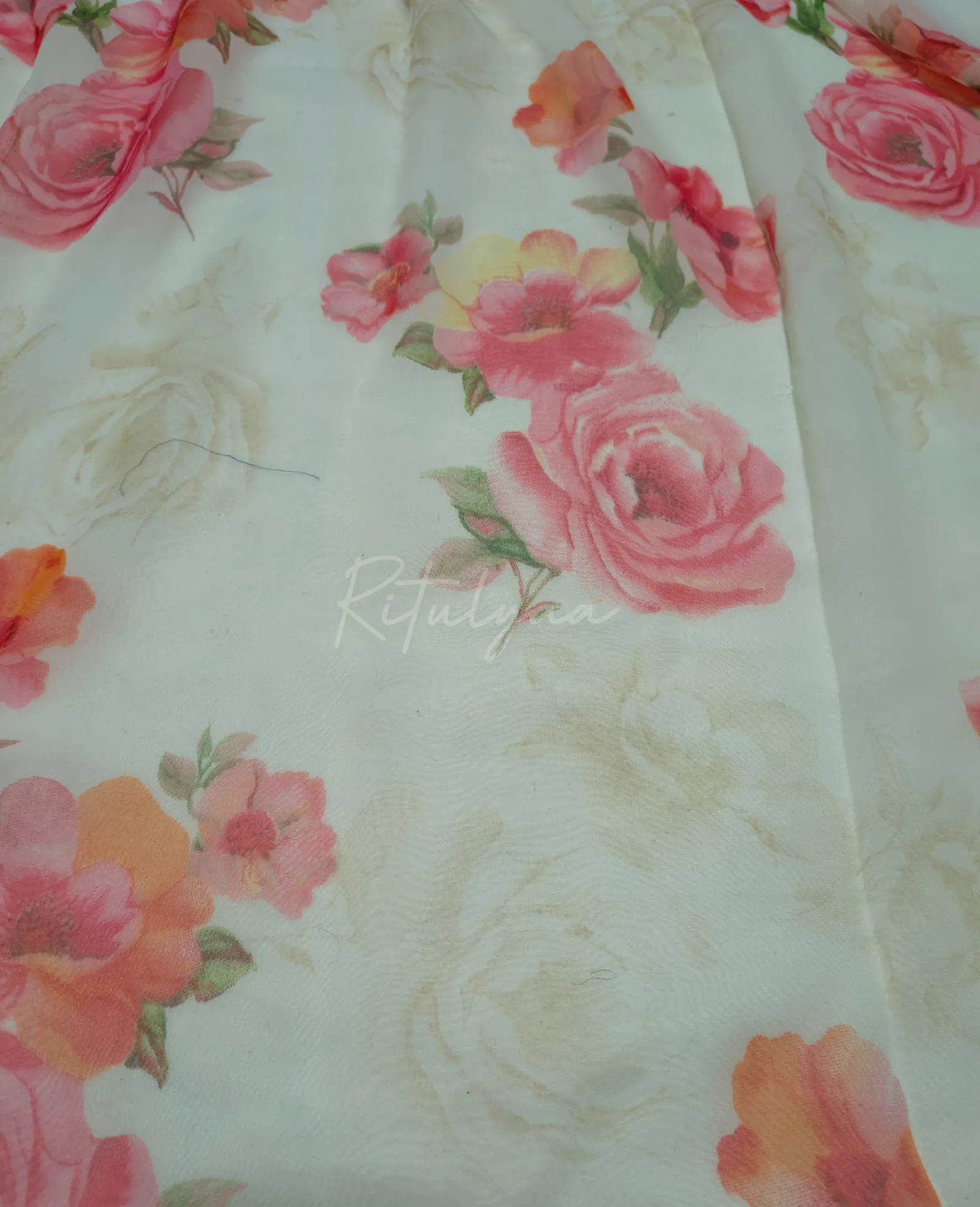 Printed Georgette Saree view 4