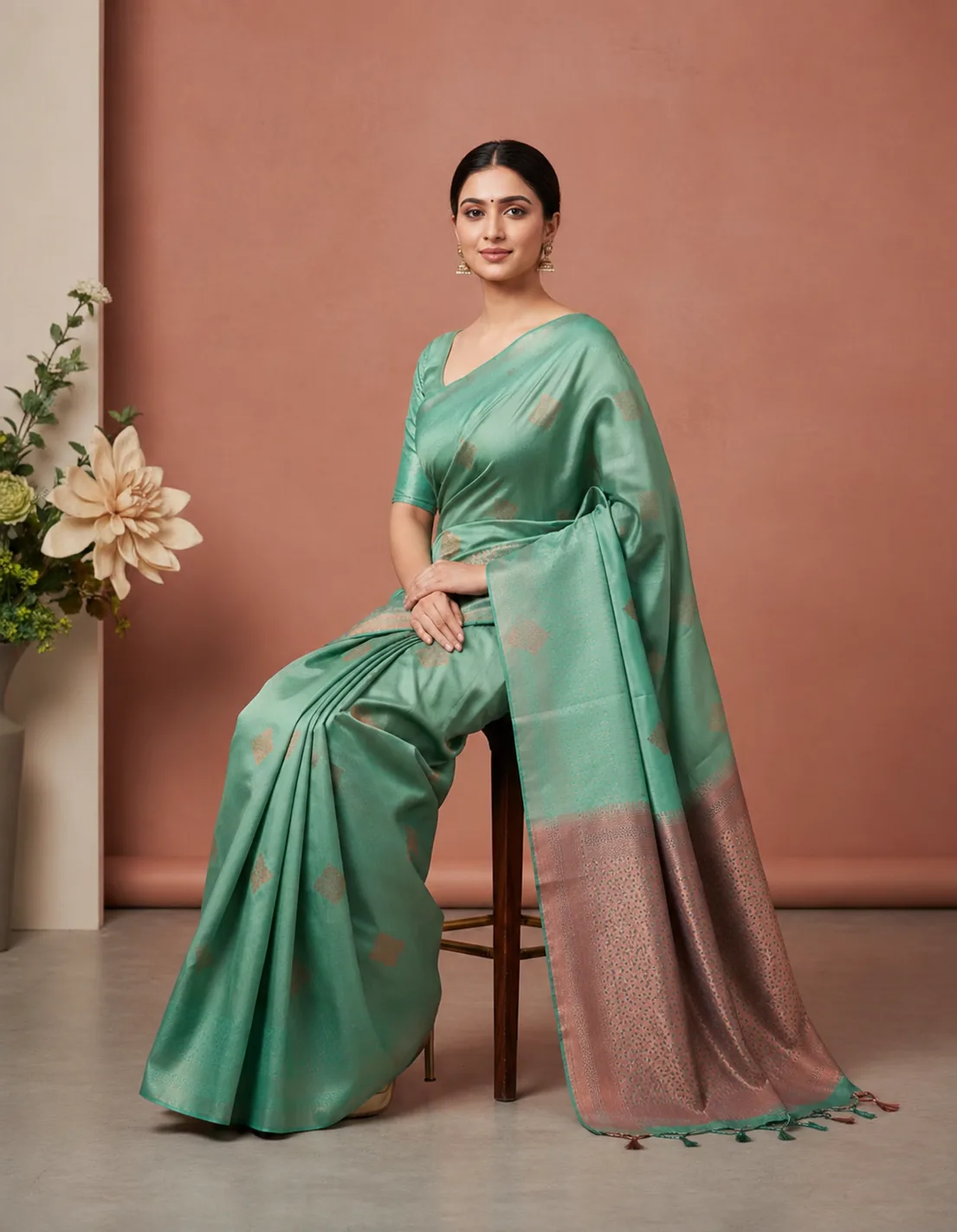 Silk Blend Resham Weaving Saree