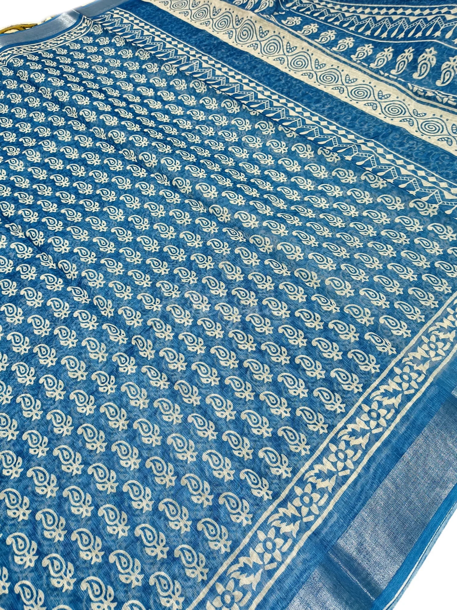 Soft Cotton Indigo Saree view 2