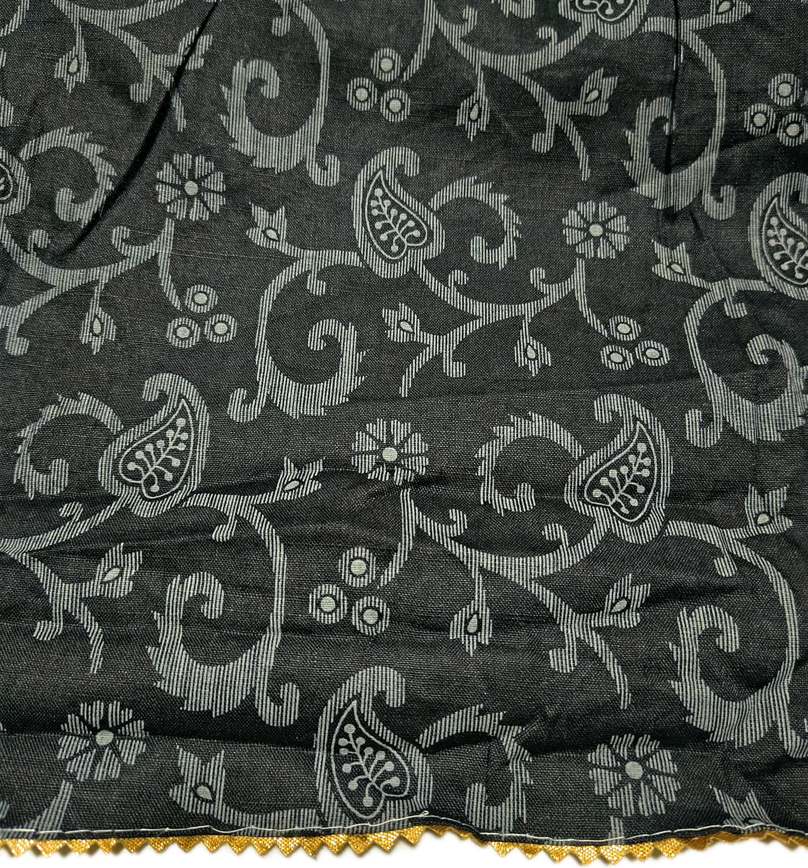 Black Printed Suit With Embroidery view 5