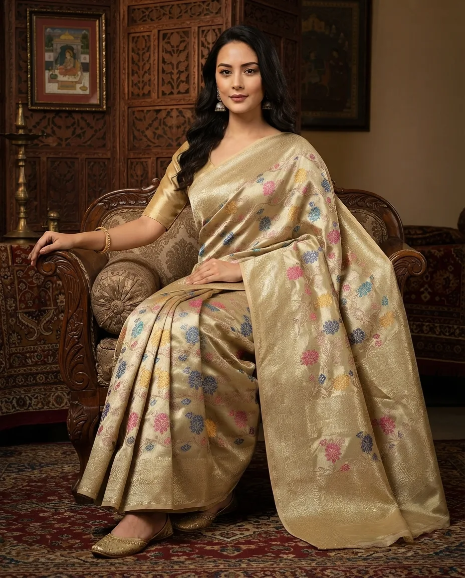 Silk Allover Resham Saree