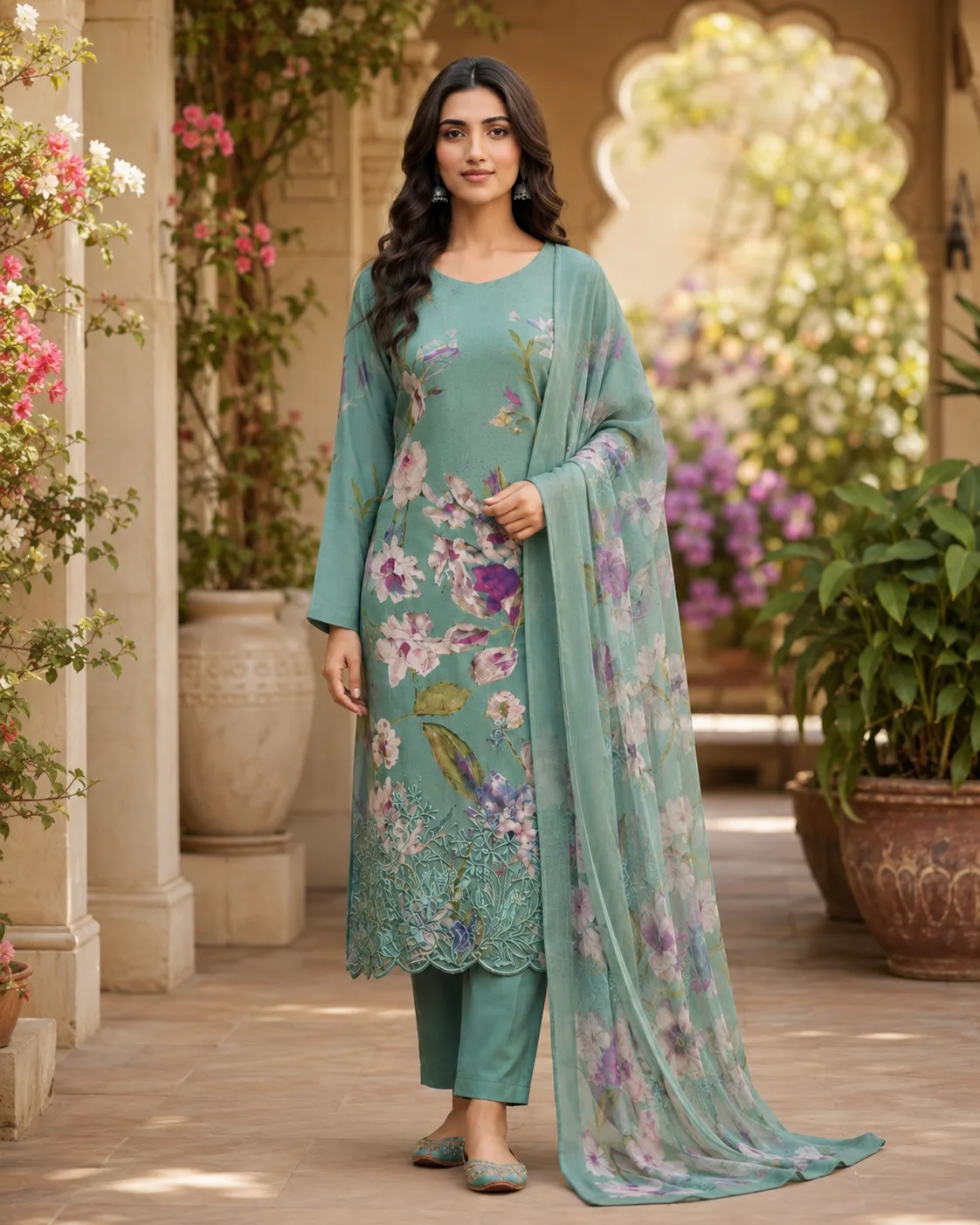 Pure Cotton Printed Suit
