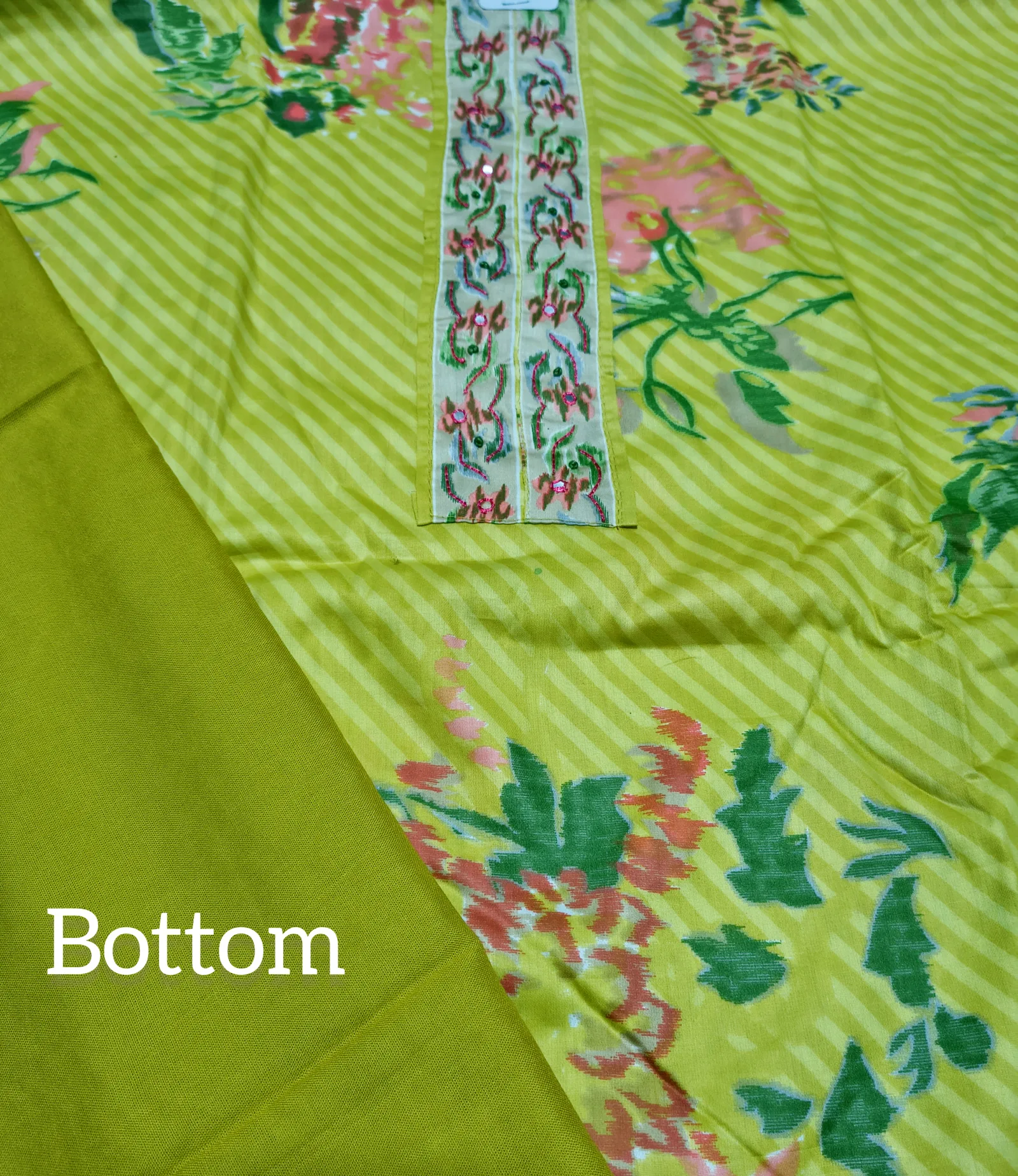 Printed Stripe Cotton Suit view 2