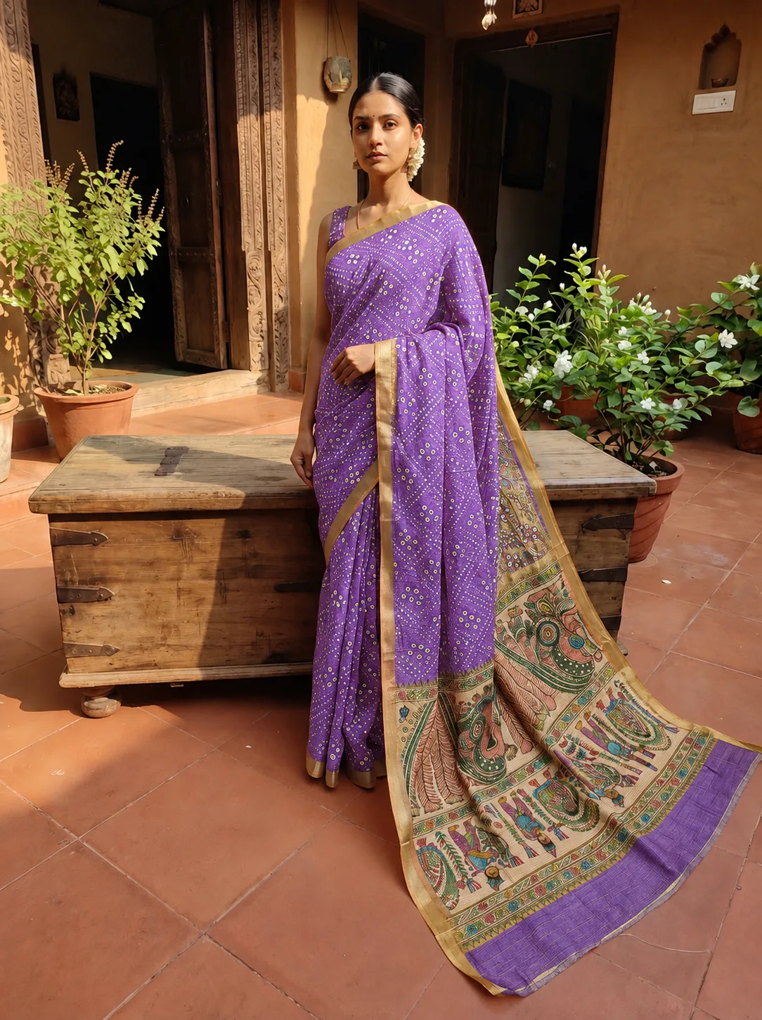 Printed Shimmer Kota Doria Sarees