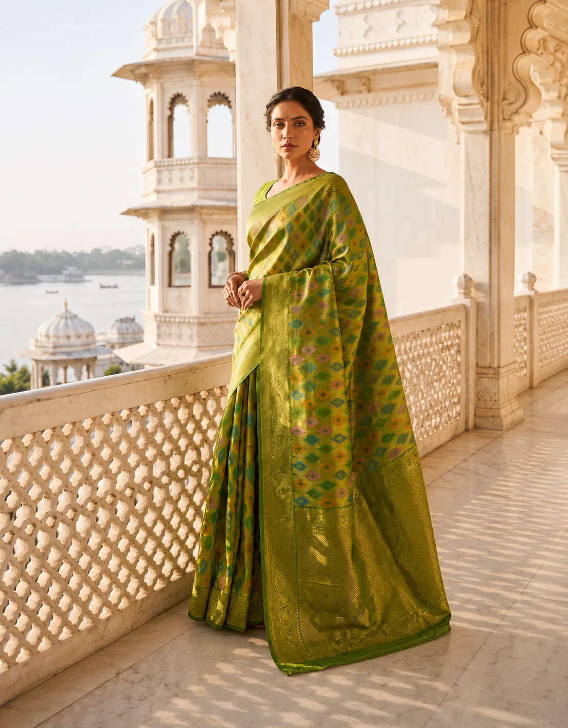 Premium Allover Zari Weaving Patola Saree