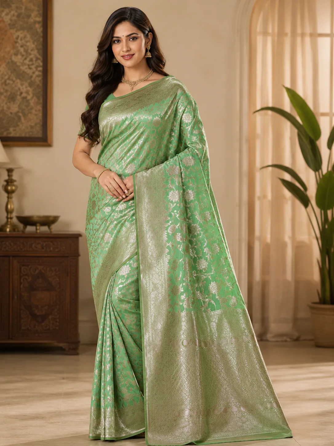 Allover Resham Weaving Saree