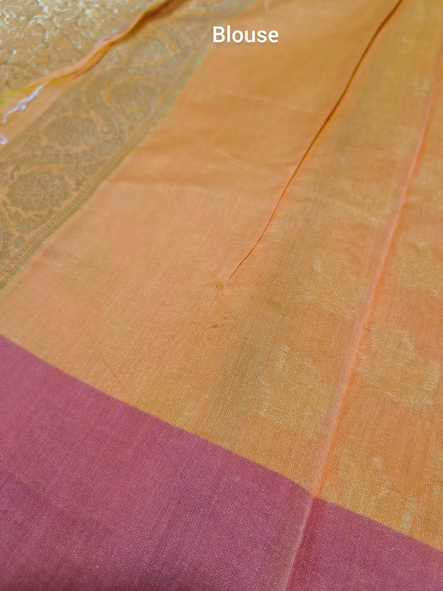 Chanderi Sarees with Contrast border view 4