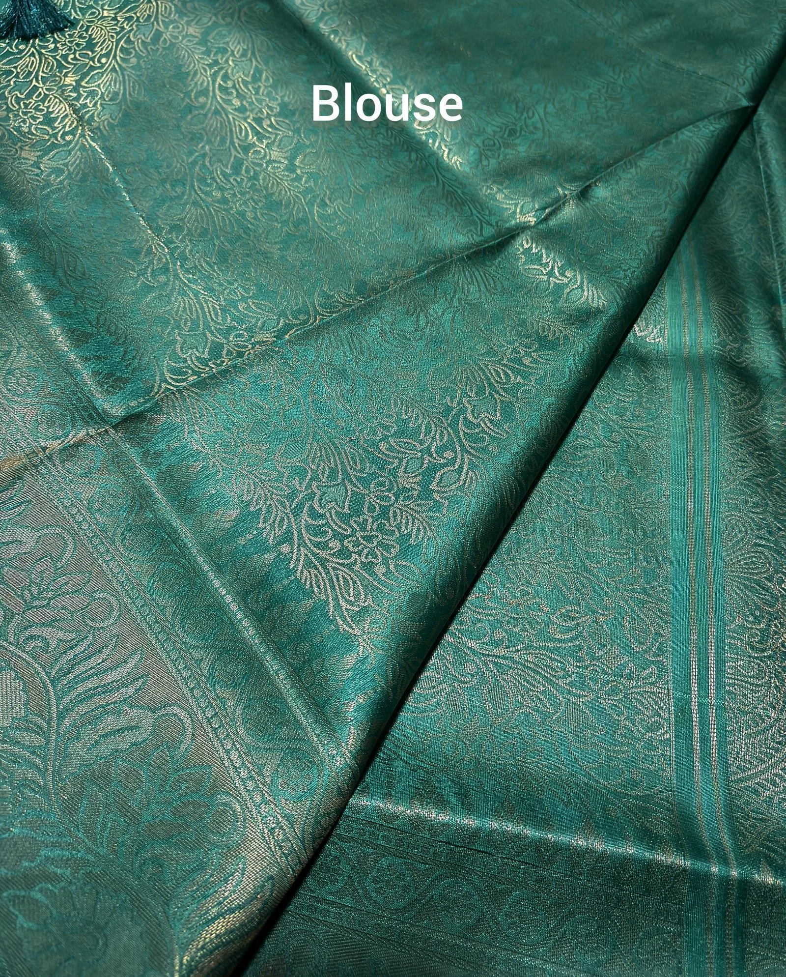Contrast Border Patola Print Zari Weaving Saree view 4