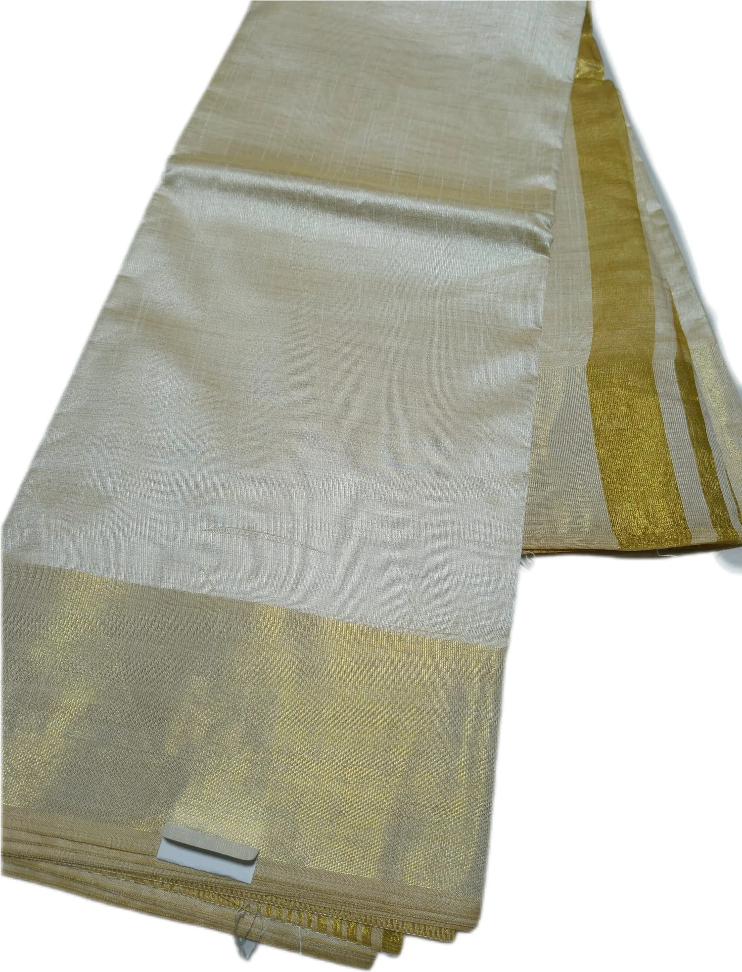 Plain Dupion Silk Saree view 3