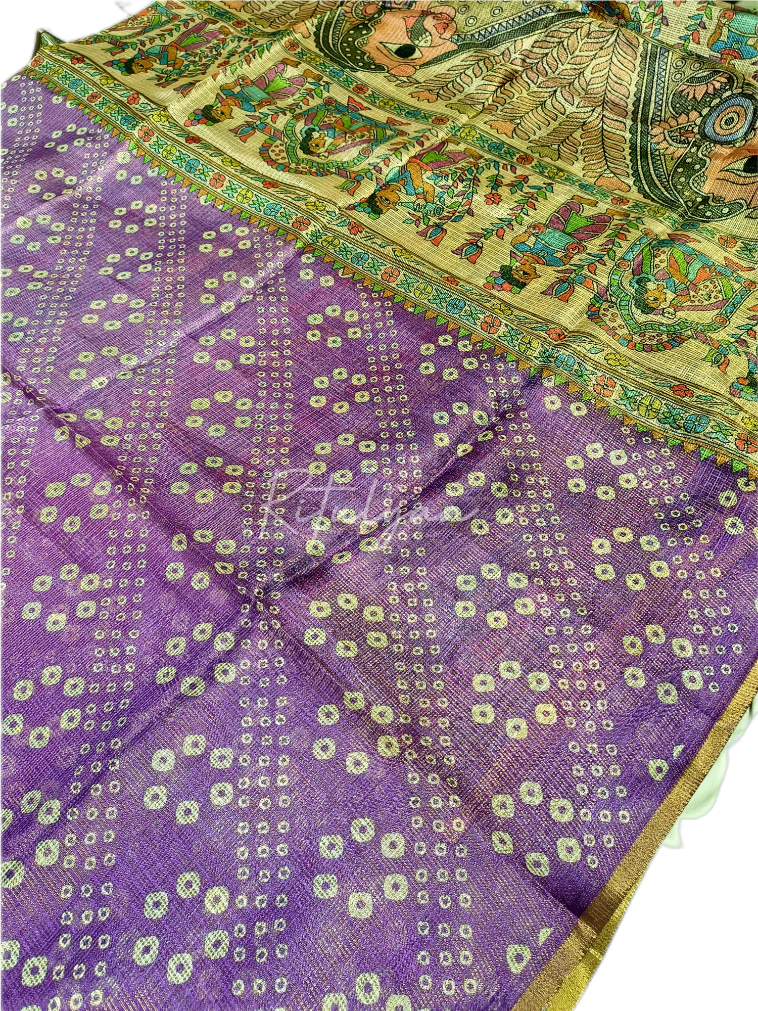 Printed Shimmer Kota Doria Sarees view 4