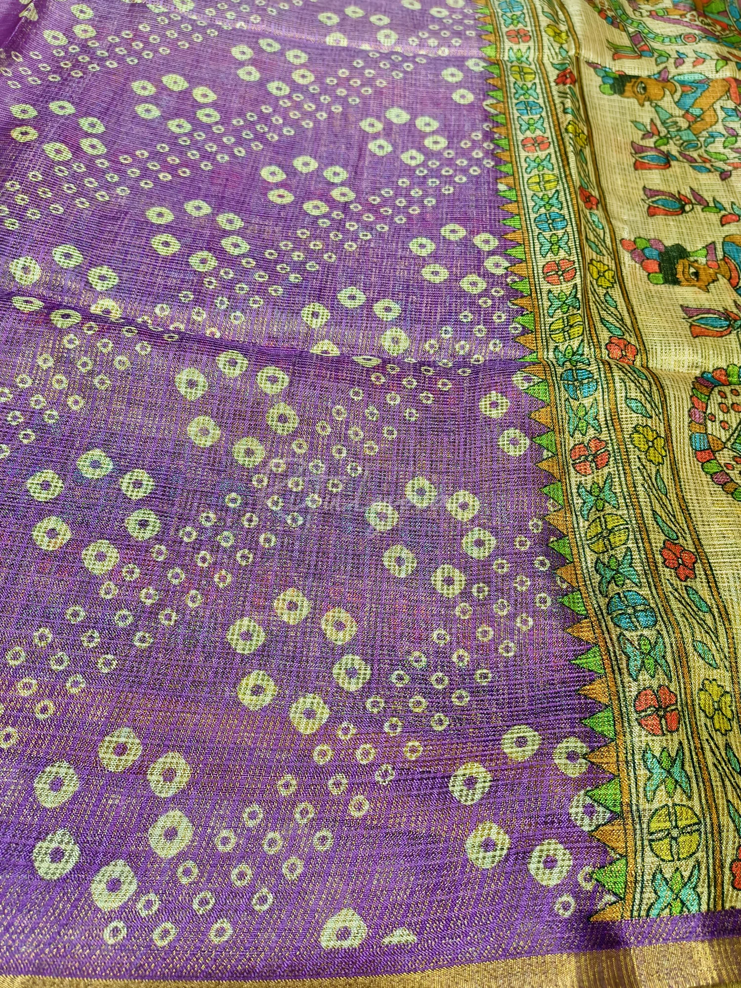 Printed Shimmer Kota Doria Sarees view 5