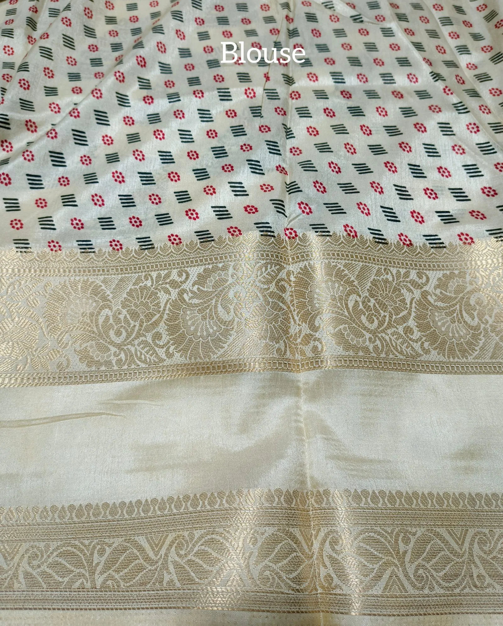 Broad Border Modal Silk Printed Saree view 3