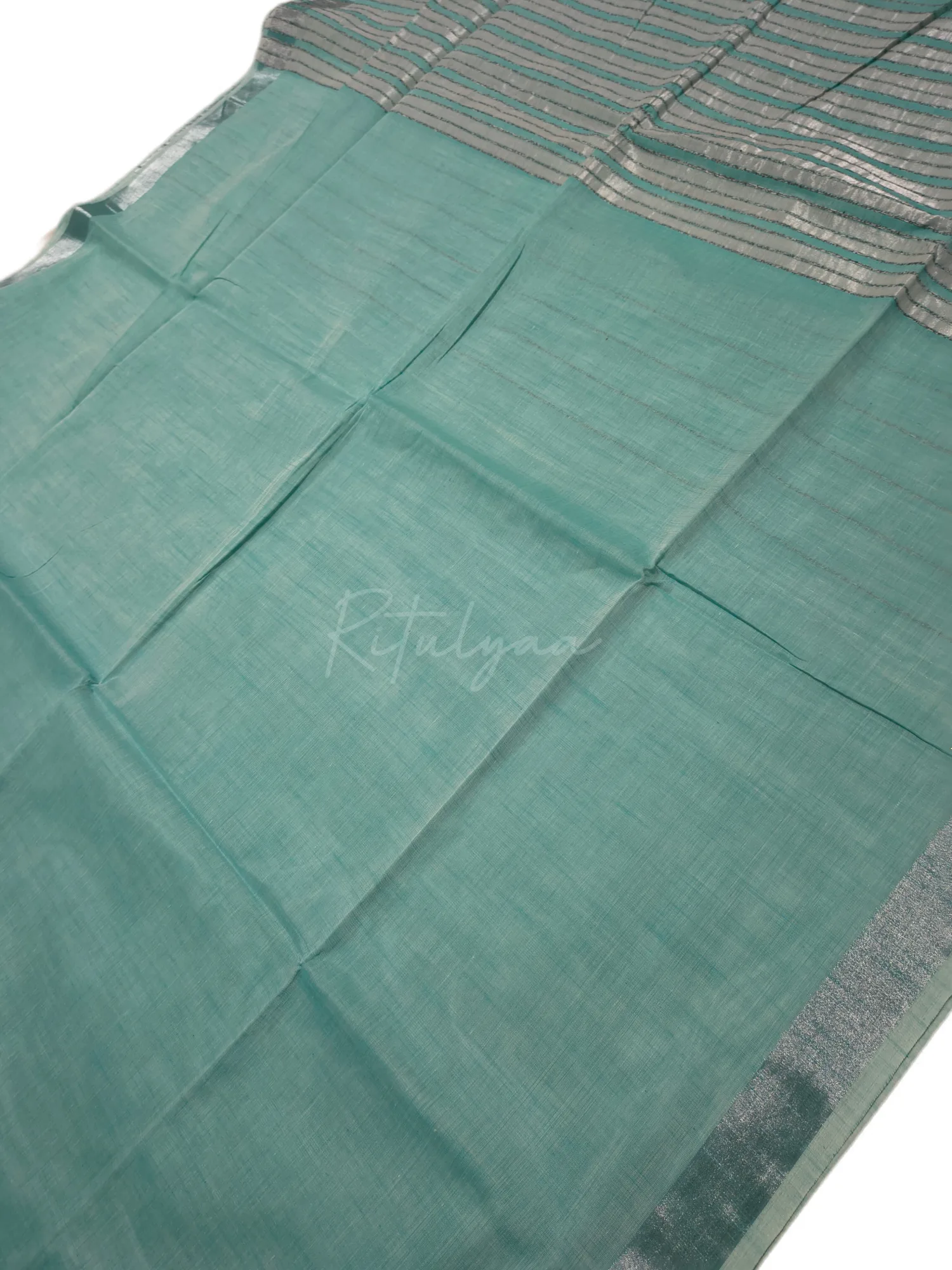 Cotton Linen Saree view 3