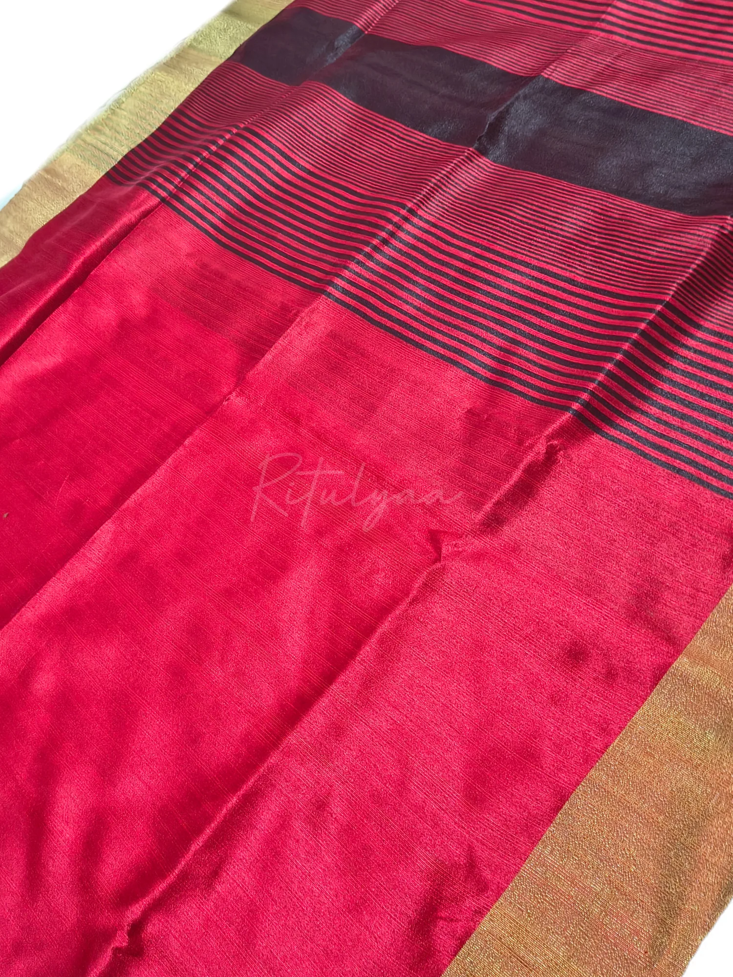 Ghicha Silk Zari Border Saree view 3