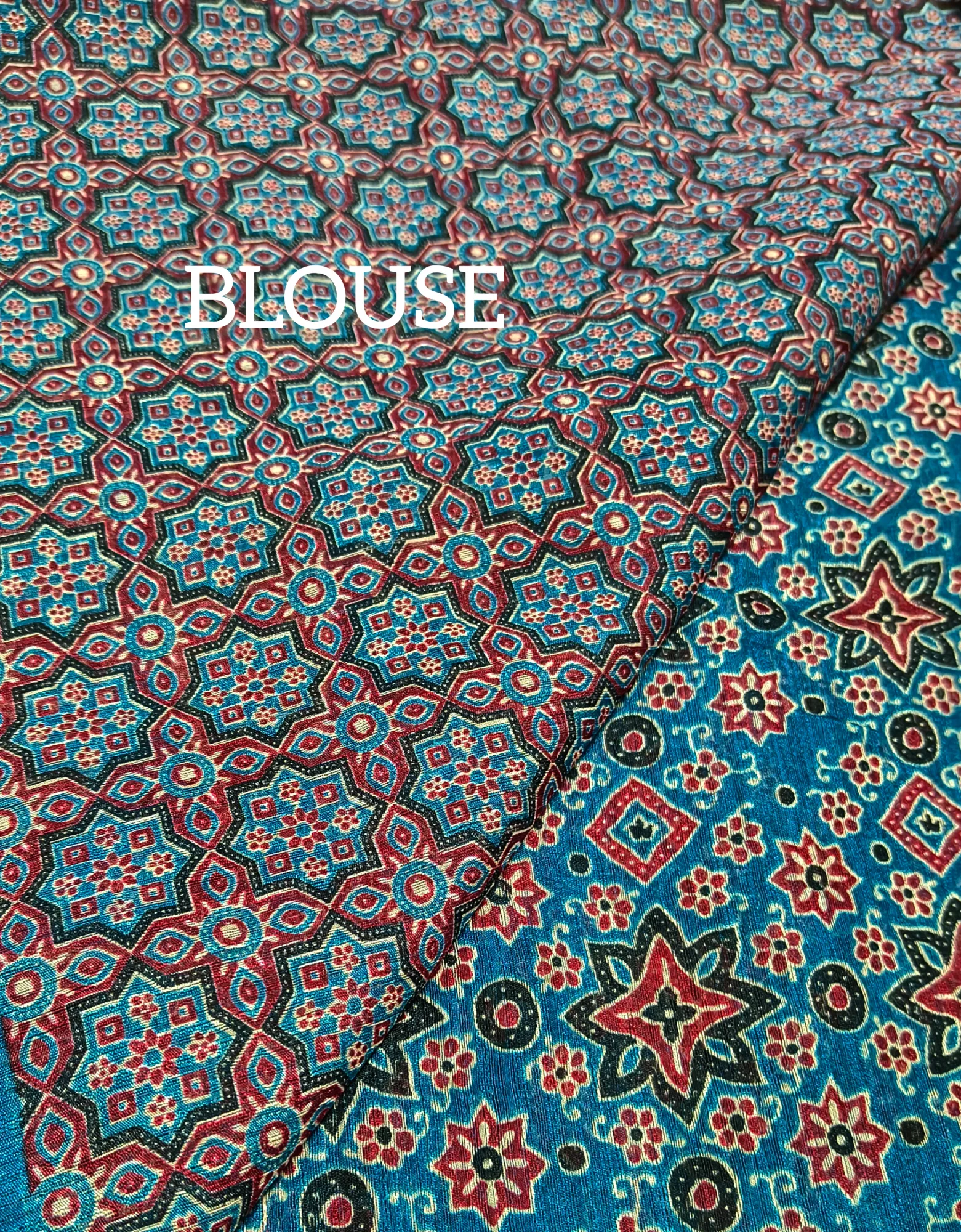 Ajrakh print sarees view 13