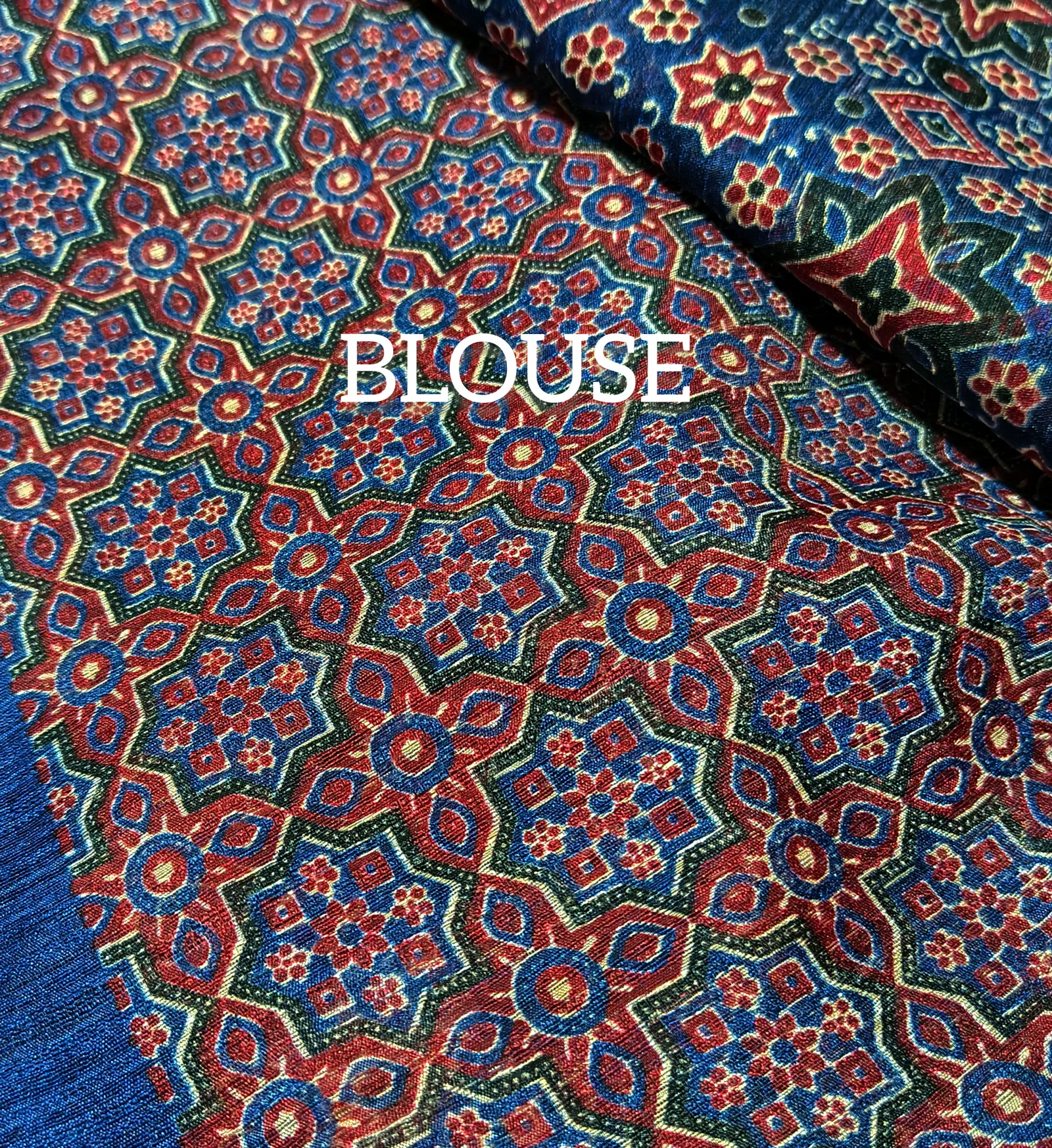 Ajrakh print sarees view 4