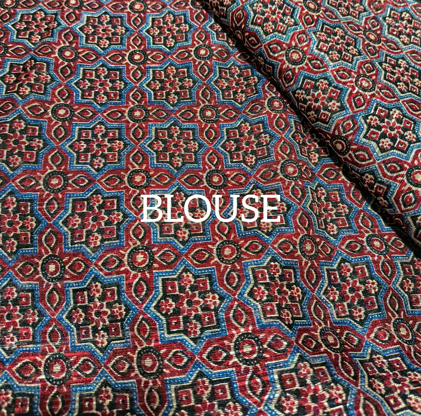 Ajrakh print sarees view 7
